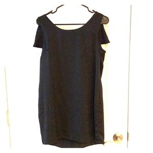 Black mini shift dress